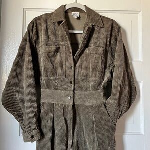 BDG green corduroy coveralls